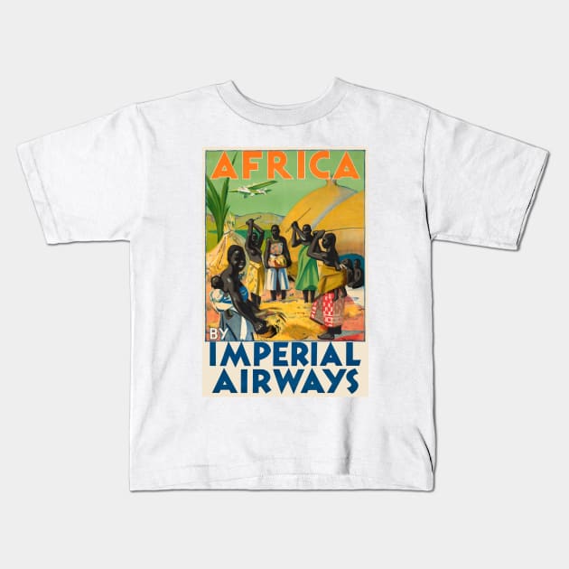 Africa Vintage Travel Poster 1932 Kids T-Shirt by vintagetreasure